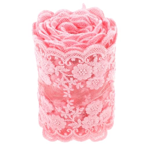 SEWOART Cinta de Encaje Artesanal Negra sin Elasticidad para Costura DIY Ribete Decorativo Resistente para Ropa Vestido Cortinas y Lencería Metros Textura Fina y Práctica