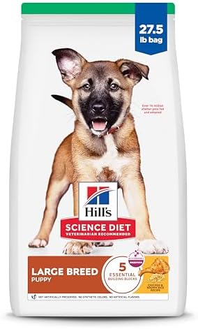 Hill's Science Diet Large Breed Puppy Food, DHA to Support Healthy Development, Chicken & Brown Rice Dry Dog Food, 15.5 lb. Bag