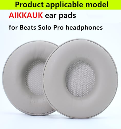Replacement Ear Pads Compatible with Beats Solo Pro Headphone Grey | Memory Foam/Protein Leather Earpads Earmuffs miniatura 3