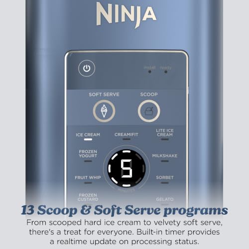 Image of Ninja Creami Scoop & Swirl 13-in-1 Ice Cream and Soft Serve Maker, NC701BL