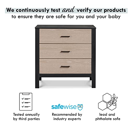 Carter's By Davinci Radley 3-Drawer Dresser In Ebony & Coastwood #TOP3