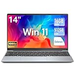 FUNYET 2026 PC Portatile 14.1 Pollici Celeron N5095 Upto 2,9 GHz Laptop Win 11 Pro 16 GB RAM+512GB SSD 1TB Estensioni TF Card Notebook丨5G WIFI丨IPS FHD 1920×1080丨USB 3.0丨BT 5.0丨Mini-HD丨180° Pieghevole