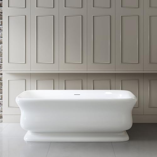 WOODBRIDGE 71 X 33.5 X 24.75" freestanding soaking bathtub with