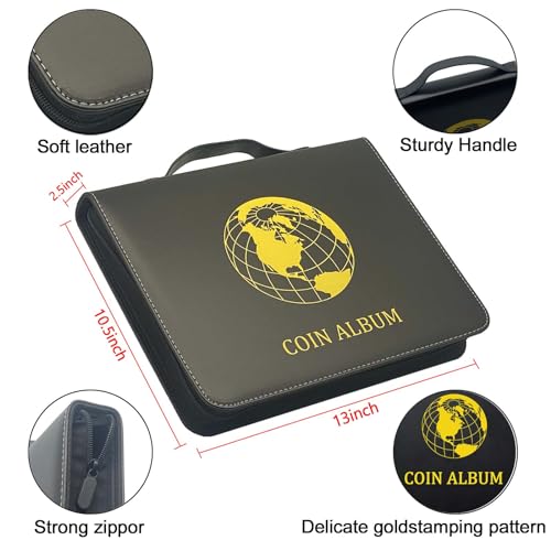 Álbum de colección de monedas ignífugo de alta resistencia y conservación 4