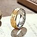King Will 8mm Gold Side Silver Stainless Steel Ring Lord's Prayer Ring Cross Wedding Band rings High Polished 9