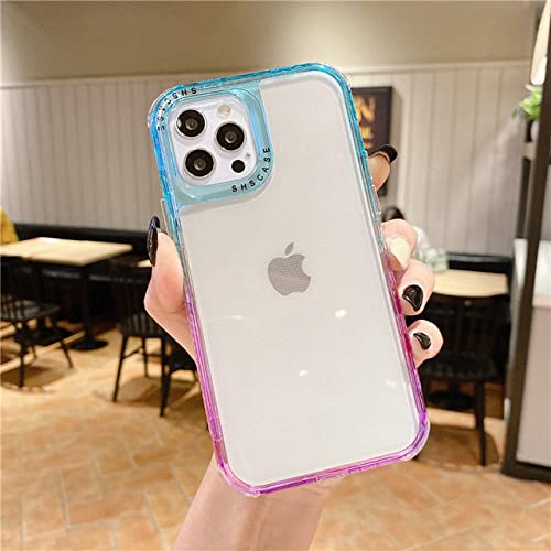 Étui de téléphone transparent dégradé iPhone XS Max anti-jaunissement coque antichoc