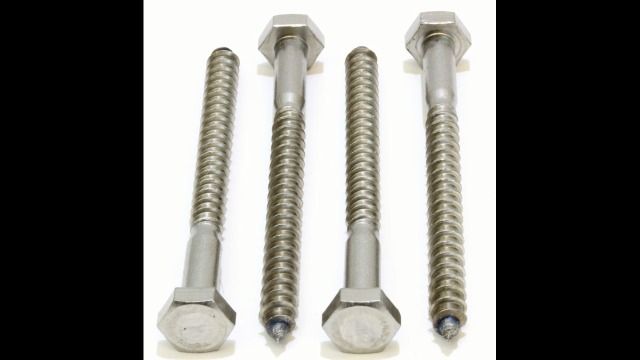 Image of Bolt Dropper 1 /4 inch x 3 inch Hex Head Lag, (25 Pack), 304 (18-8) Stainless Steel Coach Bolts /Large Screws for Wood with Plain Finish