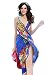 Spaghetti Strap Chiffon Deep V-neck Backless Wrap Bikini Cover Up Beach Dress Sarong Blue