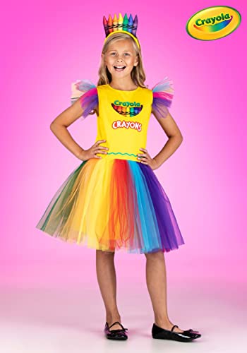 Disfraz infantil caja de crayones con vestido y diadema miniatura 2