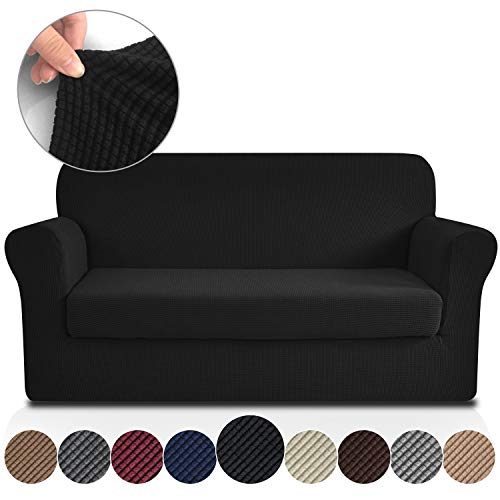 Rose Home Fashion RHF Jacquard Stretch 2-Piece Sofa Cover, 2-Piece Slipcover for Leather