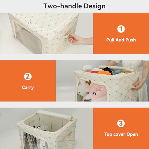Sacs de rangement pliables et rigides 66L grand volume - 7