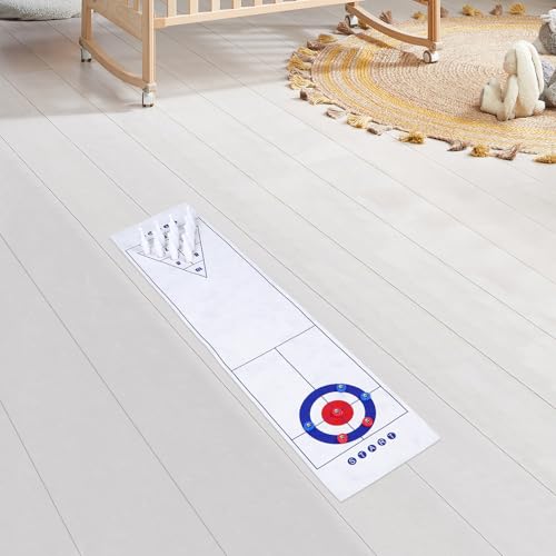 Mini juego de bolos de mesa Abaodam de madera para escritorio 6