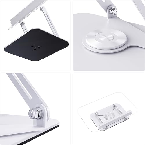 Image of Sunchhaya Acrylic Book Stand for Reading, Writing, Painting and Used As Laptop Stand for Desk, 360 Degree Rotatable Multi-Functioal Book Reading Stand Adjustable Height-Angle (R22)