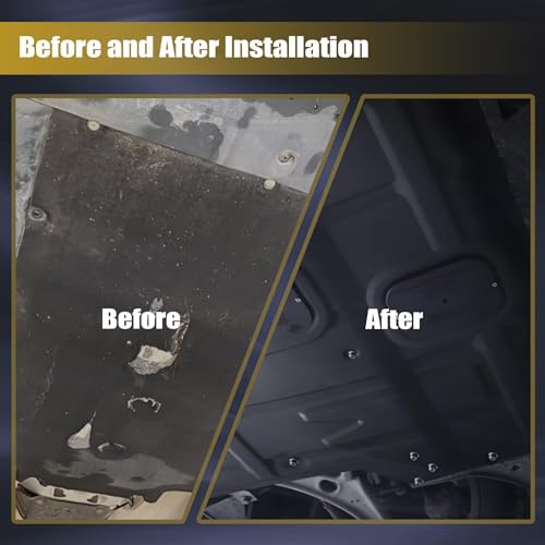 Image of GXARTS Black Under Engine Splash Shield Panel Cover 4H0825235J Compatible with Audi A8 2010 2011 2012 2013