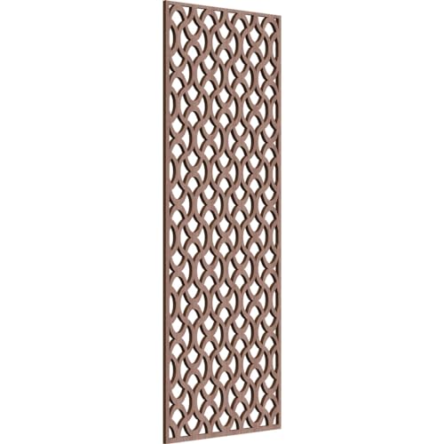 Image of Resort Decorative Pierced Fretwork Wood Wall Panels, 19 3 /8 inchW x 49 3 /8 inchH x 3 /8 inchT, Walnut