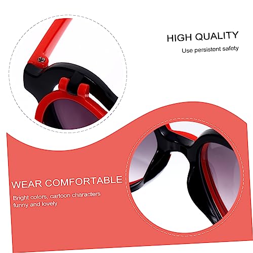 1Pair Heart Shaped Flip Up Sunglasses for Adorable Cartoon Glasses for Boys and Lightweight and Durable for Outdoor Activities and Festivals Ages Frame2