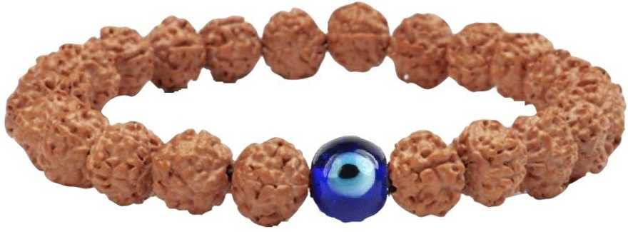 ASTRODIDI Brown 5 Mukhi Rudraksha Stretchable Bracelet with Evil Eyes Round Bead for Men and Women (B09RWL2NXB) Amazon Price History, Amazon Price Tracker