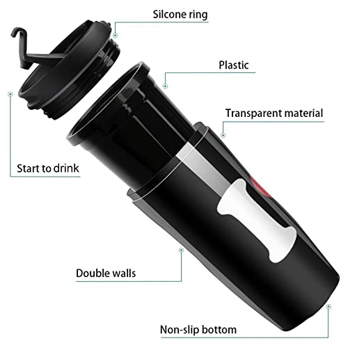 I Heart Love Ostrich Reusable Plastic Insulated Cup Double Wall Coffee Mug Fashion Travel Tumblers With Lid 350Ml #TOP1