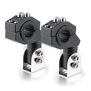 PETER LI 2 stks Motorfiets Bumper Spotlight Auxiliary Lamp Metalen Beugel LED Hoofd Lichtbuis Klem Mount Kit Fit for…