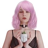 Probeauty Sweety Collection Lolita 40CM Short Curly Fashion Women Anime Cosplay Wig + Wig Cap (Pink F10A)