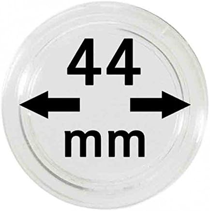 100 x Lindner Coin Capsules Caps Coincapsules for Coins 44 mm