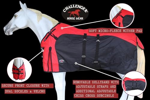 Image of 84 inch 1200D Turnout Waterproof Fleece Lined Medium Winter Blanket Sheet 386LG