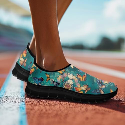 Image of Womens Slip On Walking Shoes Non Slip Loafer Breathable Holiday Travel Shoe Lightweight Casual Low Top Sneakers SizeUS 5.5-11.5