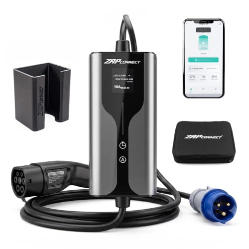 Image of 7.5kW Portable EV Charger 32A | Smart App Control | 1 Phase | IP67 Waterproof | 5M TPU Cable | Charger Only
