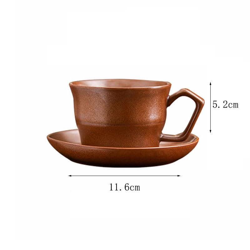 Porcelanowy kubek do kawy ze spodkiem, Wielokolorowy. Ceramiczna filiżanka do kawy i spodek herbaty domowej restauracji śniadaniowej w hotelu(Style2)