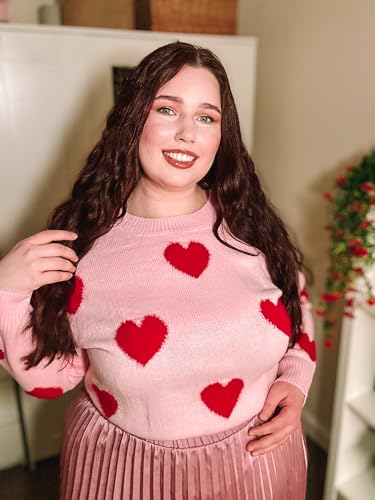 Image of TIYOMI Plus Size Sweaters for Women Oversized Pullover Crewneck Sweater Knit Side Split Casual Sweaters Fall Winter XL-5XL