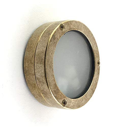 KsH and Co Anthemis Nickel Matte Small Brass G9 Lámpara redonda de mamparo
