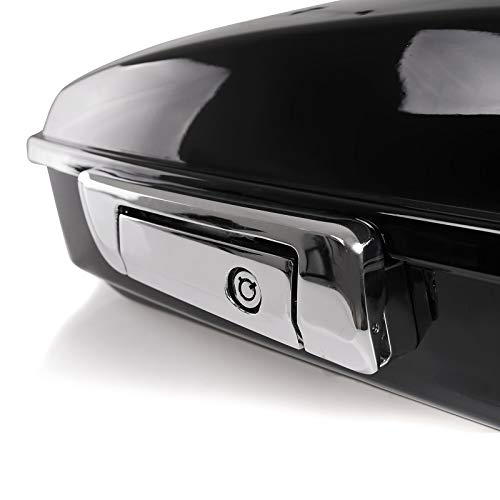 Baul-Topcase-Razor-Compatible-para-Motos-Custom-Chopper-Cruiser-Negro 413W06VqScL