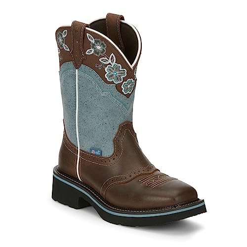 Justin Ladies Gypsy Starlina Boots 9.5 B Blue #TOP1
