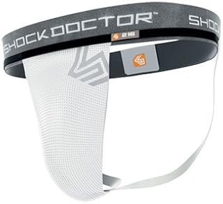Shock Doctor Men's Supporter without Pocket, White, Medium