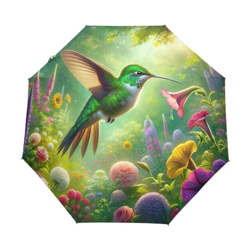 Parapluie automatique GAIREG compact et léger imprimé fleurs de printemps