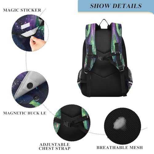 Sac à dos ordinateur enfant dragon violet cadeau scolaire unique