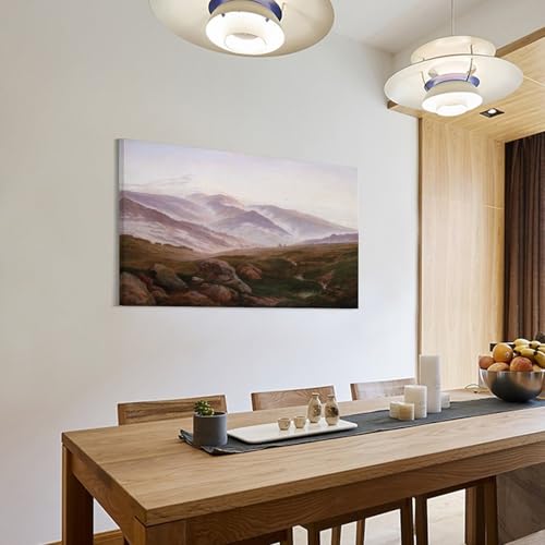 Décoration de salon Friedrich montagnes tableau mural 20x30