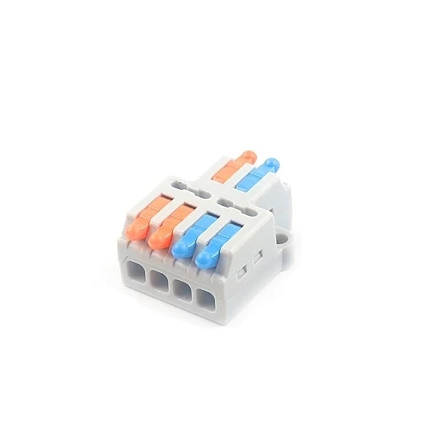Universal Compact Wiring Splicing Conector Fast Universal Compact Conductor Junction Box Spring Splice Terminal Block Push-in Wire Connector Electrical Cable Splitter(D2-4)