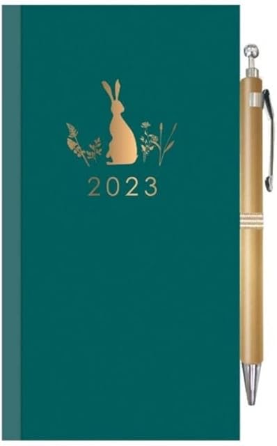 Ayush Party | 2023 Diary & Pen Slim Botanicals - Green Diary Set|Planner And Organiser For School And Office
