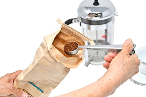 Home-X Stainless Steel Scoop Measuring Spoon With Sealing Clip - For Tea, Coffee, Protein Powder 7”L #TOP2