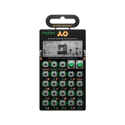 Teenage Engineering PO-12 Rhythm - Caja de ritmos, negro y verde