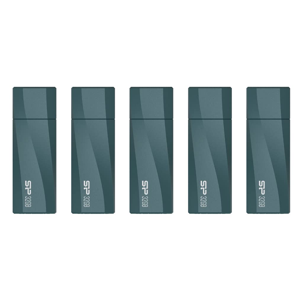 Silicon Power 5-Pack 32GB Mobile C07 USB Type-C Flash Thumb Drive - Deep Blue