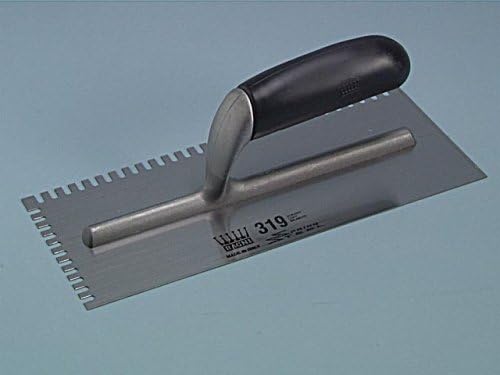 R319 Mastic Trowel U 4mm Notches Edge Plastic Handle 11in x 4.3/4in