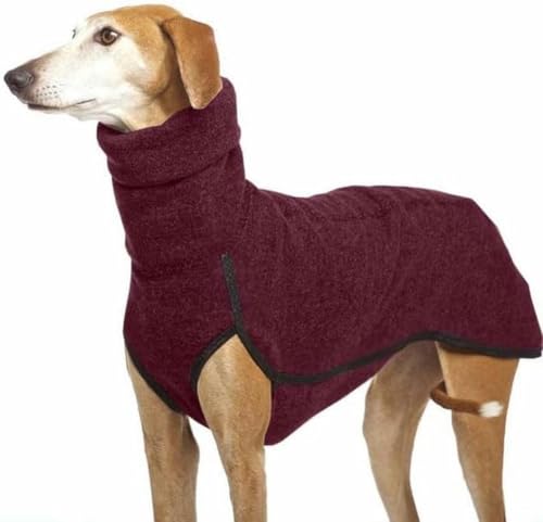 MOKATES Ropa para galgos para perros grandes, camiseta de cuello vuelto, perro de carreras, chaleco de forro polar elástico, suéter para mascotas, abrigo para perros medianos y grandes, talla 3XL