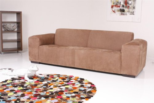 Machalke 3er Sofa Stratos | Aus Stoff Suede | In Taupe / braun