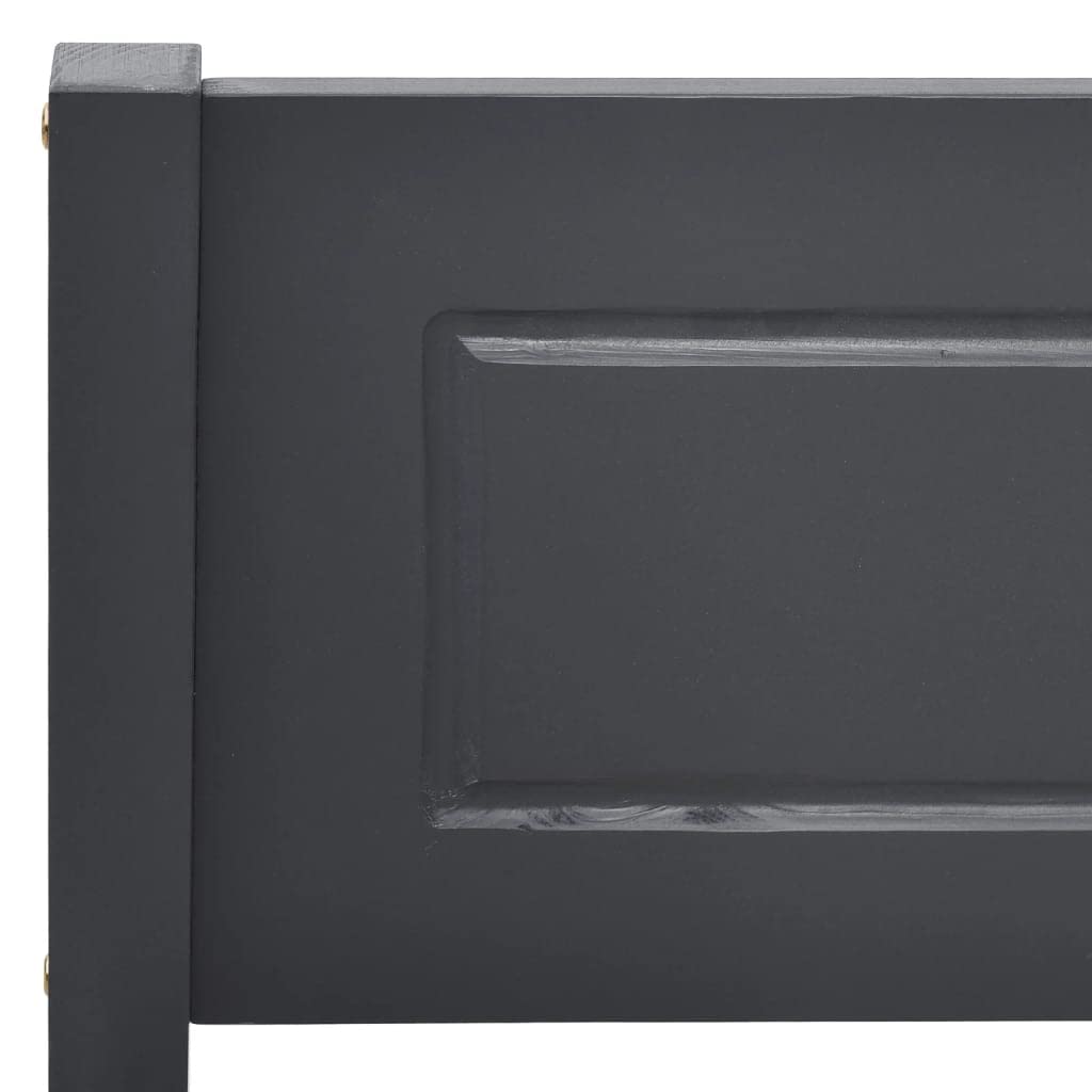 vidaXL Massivholzbett Doppelbett Bettgestell Bett Holzbett Bettrahmen Lattenrost Schlafzimmerbett Schlafzimmermöbel Grau Kiefer 200x200cm