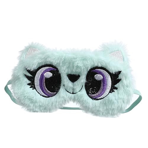 1 Pc antifaz de peluche antifaz ponderado para dormir máscara de ojos calentada máscara de ojo frío máscara para dormir venda de peluche cubre ojos para dormir paño Light Green BEBEMOKO