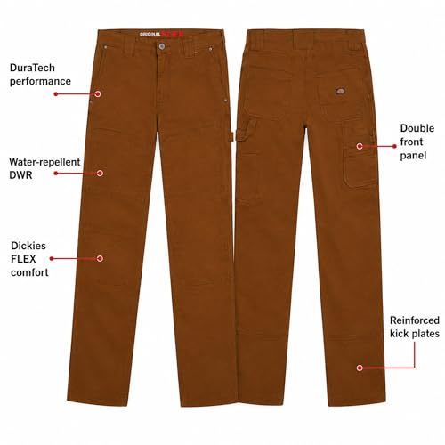 Women's Flex DuraTech Straight Fit Pants, Brown Duck, 6 RG - image 7
