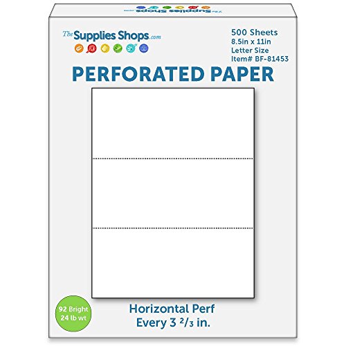 Perforated Paper, Perforations Every 3 2/3