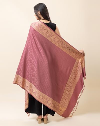 Image of Wrap me Warm Shawl for Women | Soft Viscose Acrylic Poly Wool Shawl - Warm & Lightweight Winter Wrap - Stylish Ethnic Stole for Women - 1010